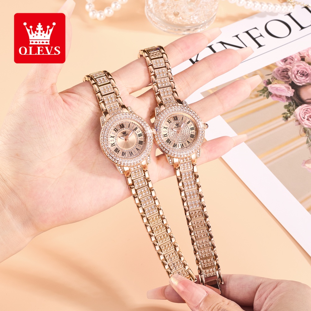 Luxury Watch For - OLEVS Lüks Moda bayan saatleri Elmas