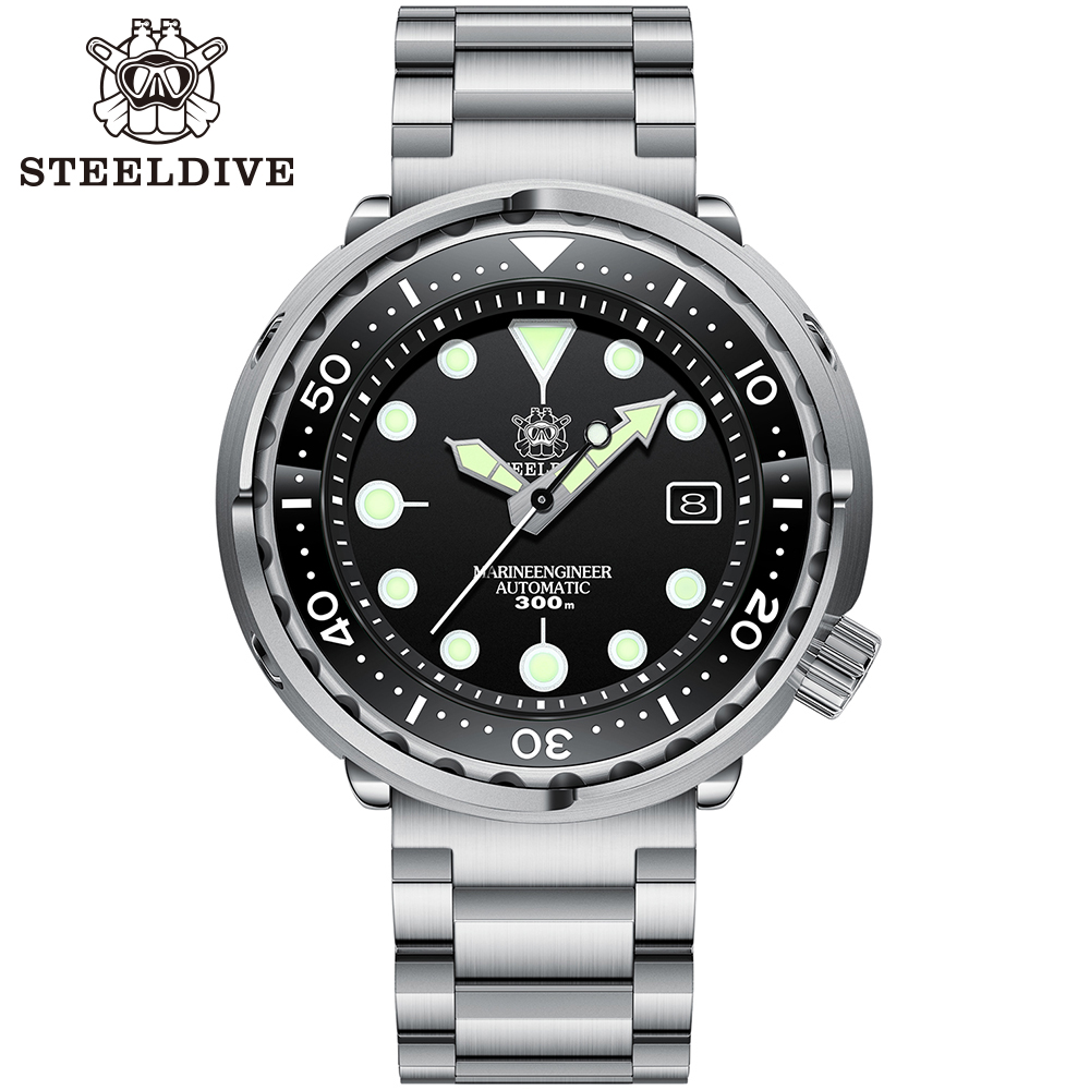 Diver Watch 300M - STEELDIVE resmi SD1975 moda Tuna izle