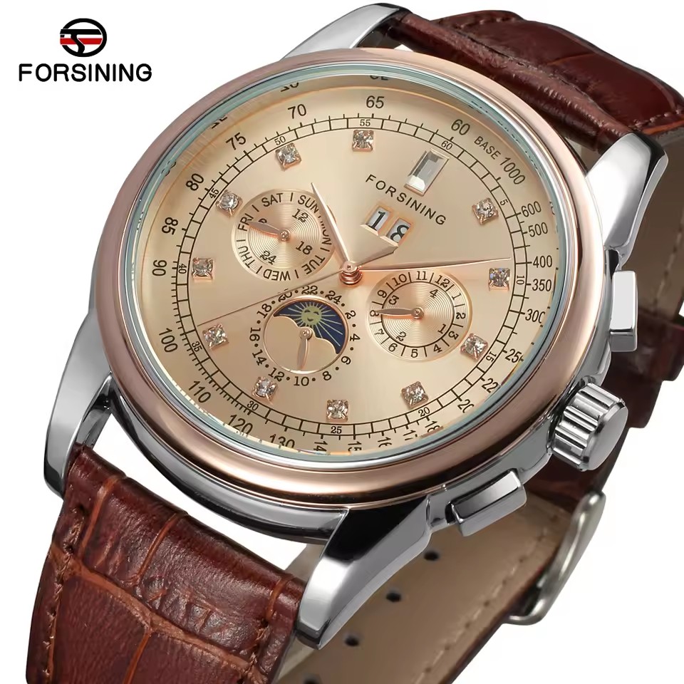 Luxury Watch On Sale - FORSINING Çoğaltma Çok Fonksiyonlu Şangay Otomatik