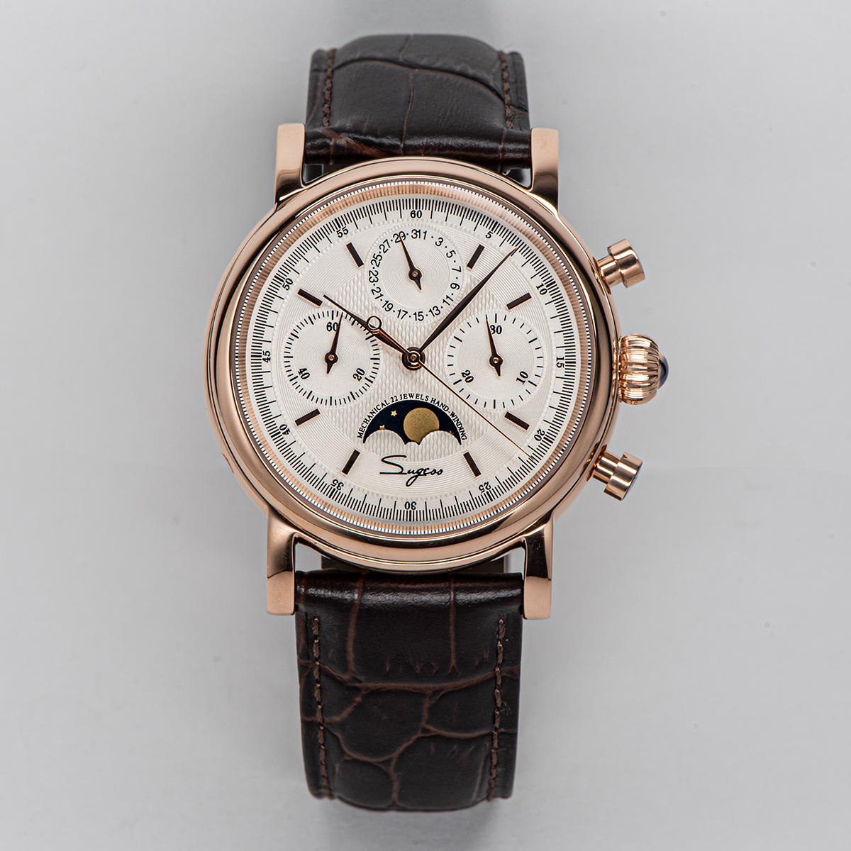 Luxury Watch On Sale - Sugess Pilot Chronograph mekanik saatler Erkekler