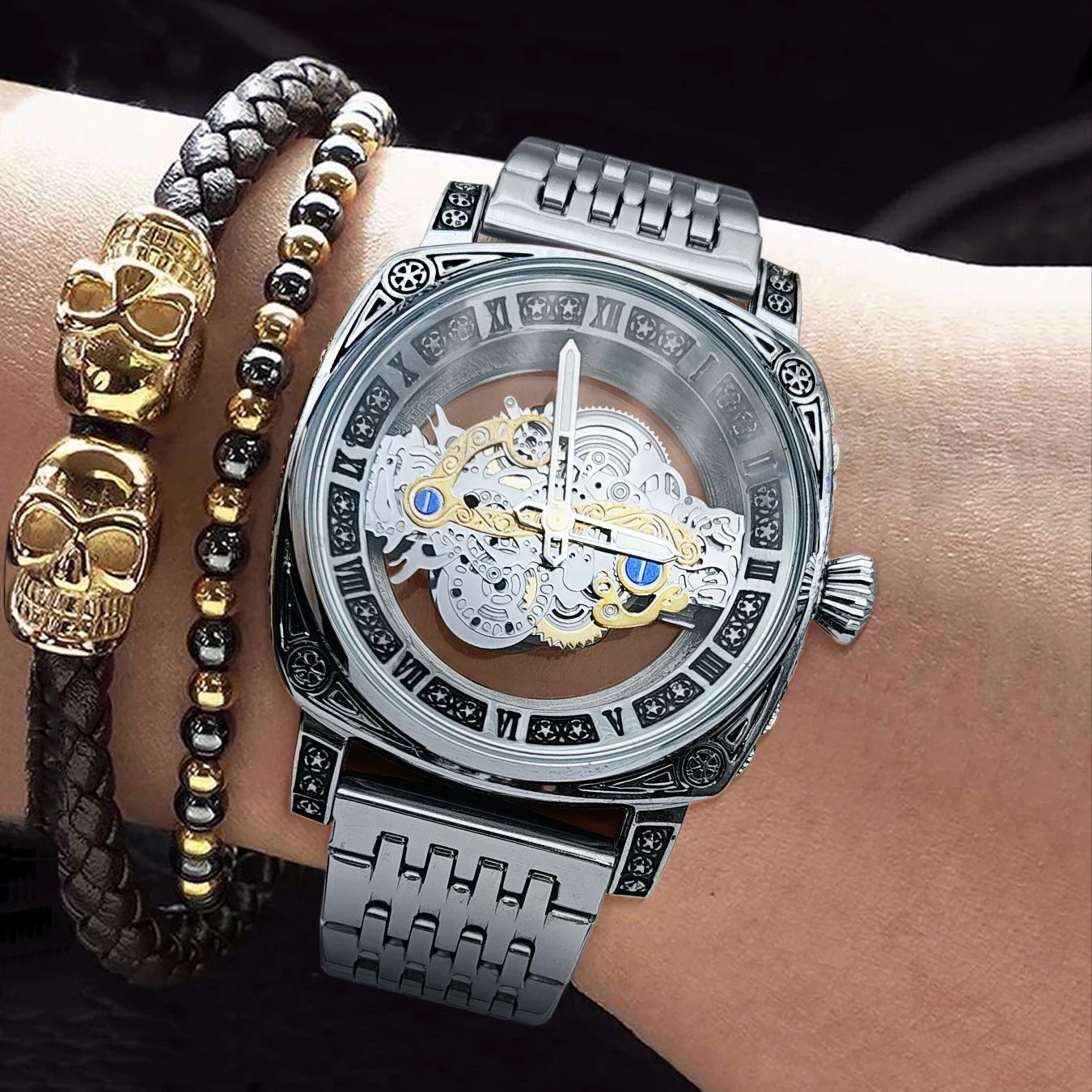 Luxury Watch Values - Erkek Saati, Kare Üst Düzey İş