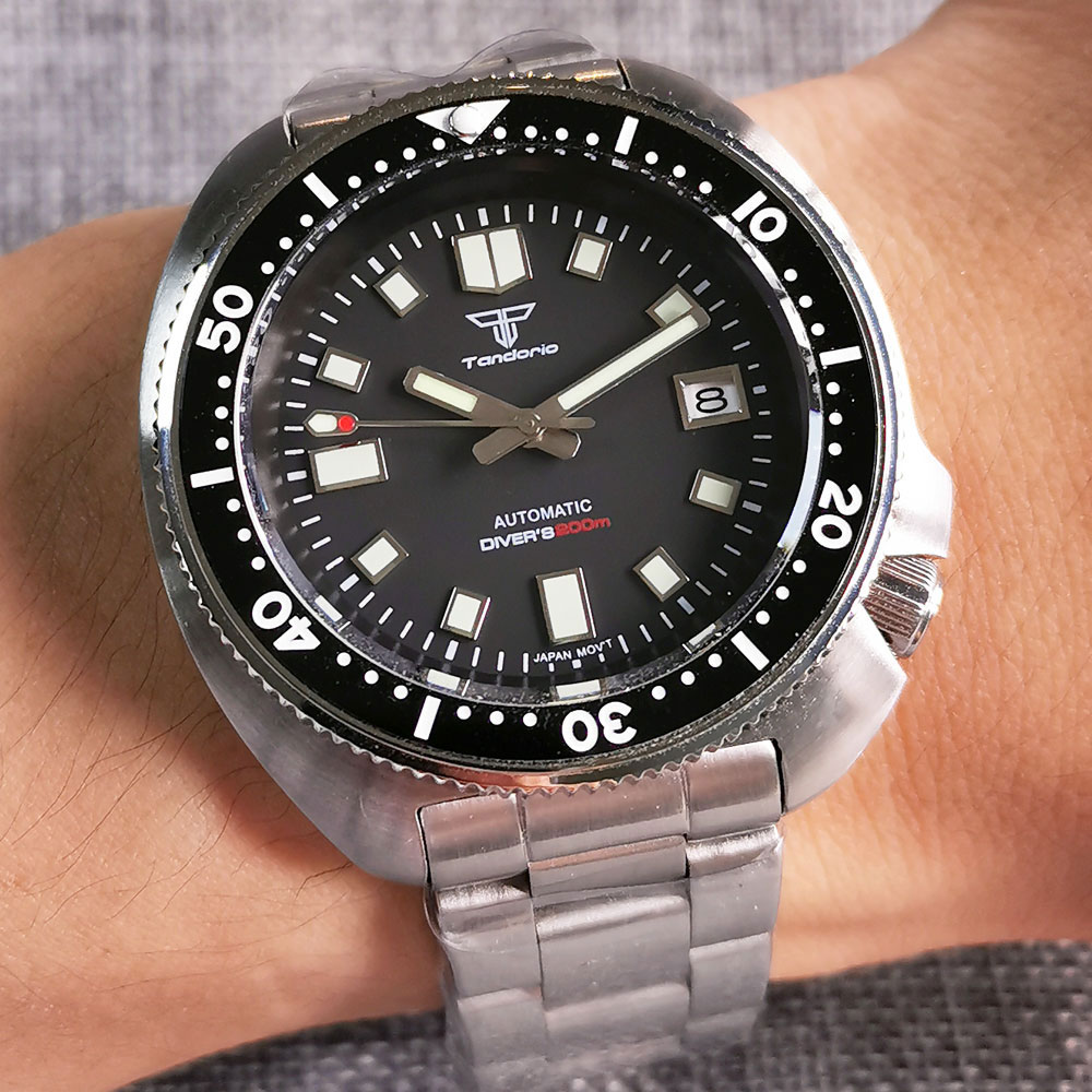 Diver Watch 300M - Tandorio 44mm Paslanmaz Çelik Otomatik erkek