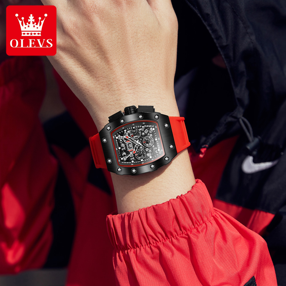 OLEVS 3608 Kronograf Kuvars Sa - Luxury Watch With Rubber Strap incelemesi ve fiyatı