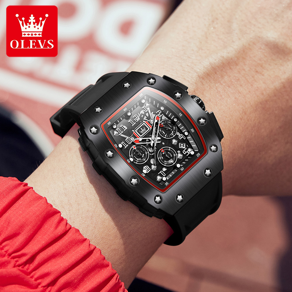 OLEVS 3608 Kronograf Kuvars Sa - Luxury Watch With Rubber Strap incelemesi ve fiyatı