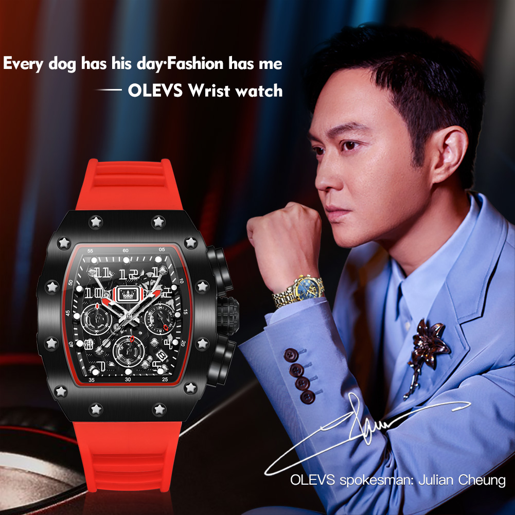 OLEVS 3608 Kronograf Kuvars Sa - Luxury Watch With Rubber Strap incelemesi ve fiyatı