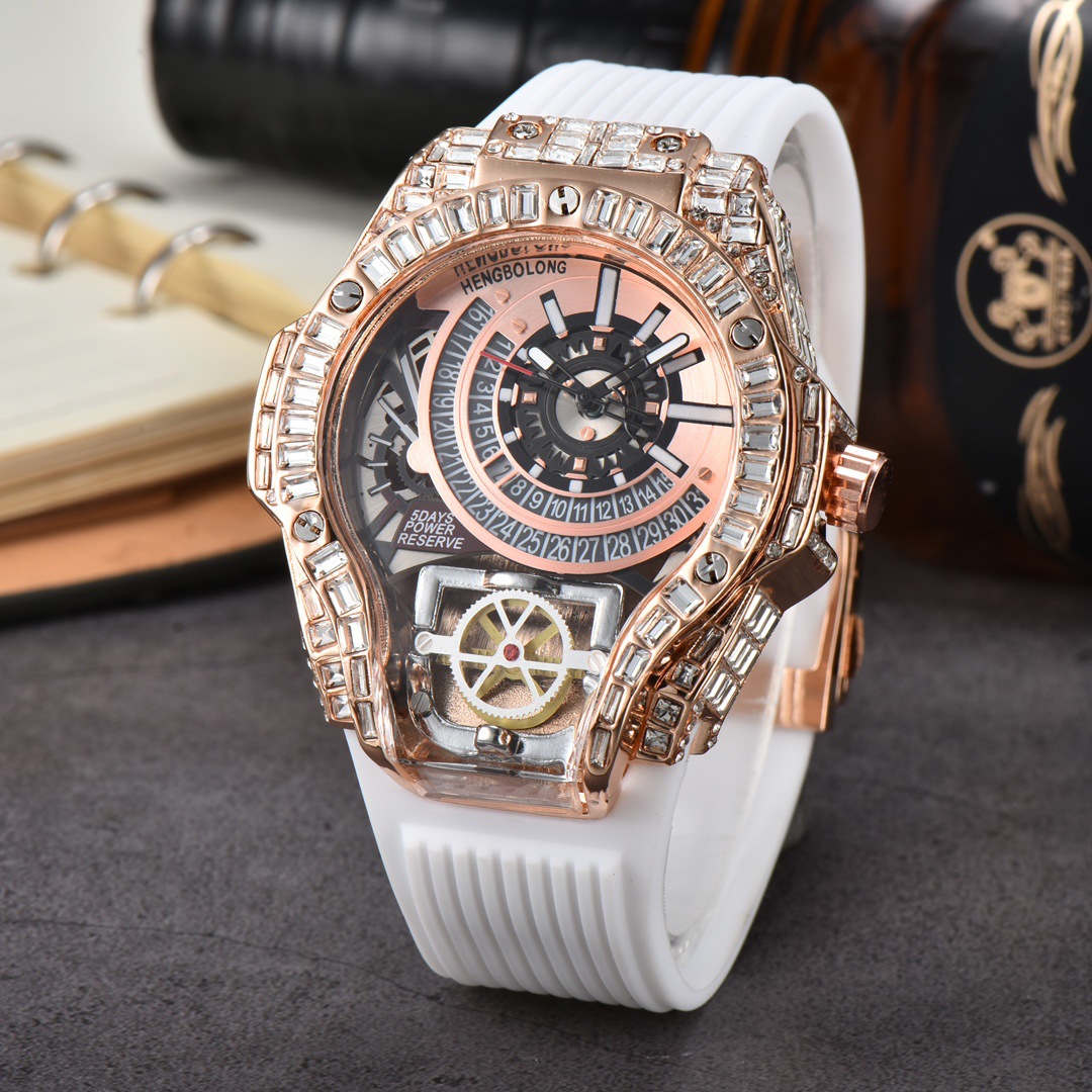 Tam Elmas Kaplama İş Lüksü Üst - Luxury Watch With Rubber Strap incelemesi ve fiyatı