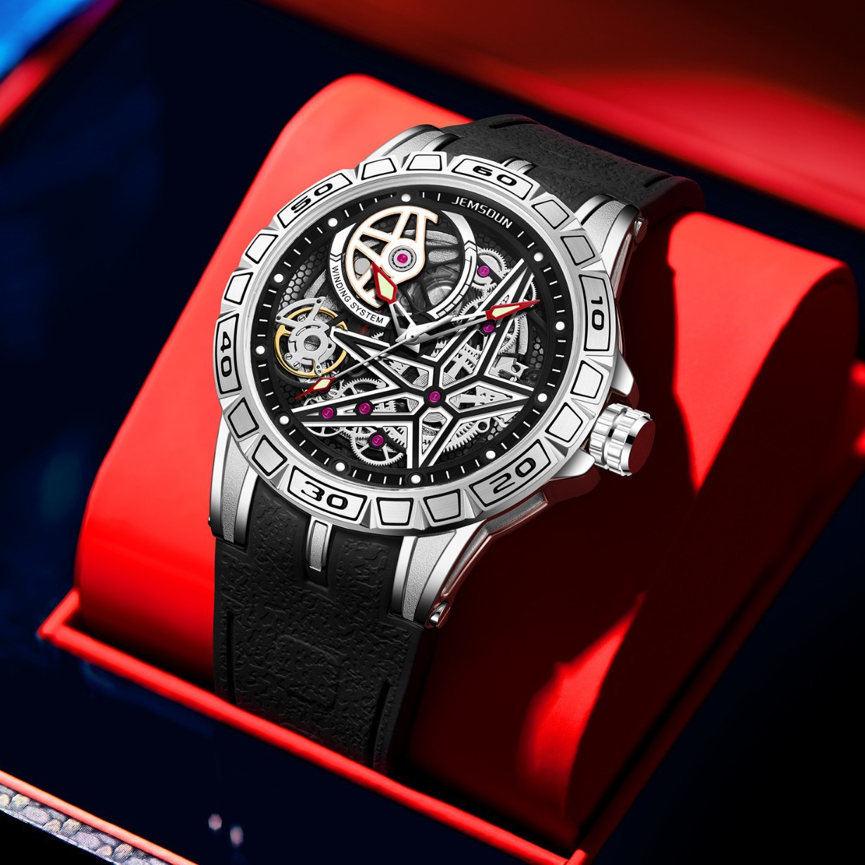Yaratıcı 3D Kuvars Saatler Erk - Luxury Watch With Rubber Strap incelemesi ve fiyatı
