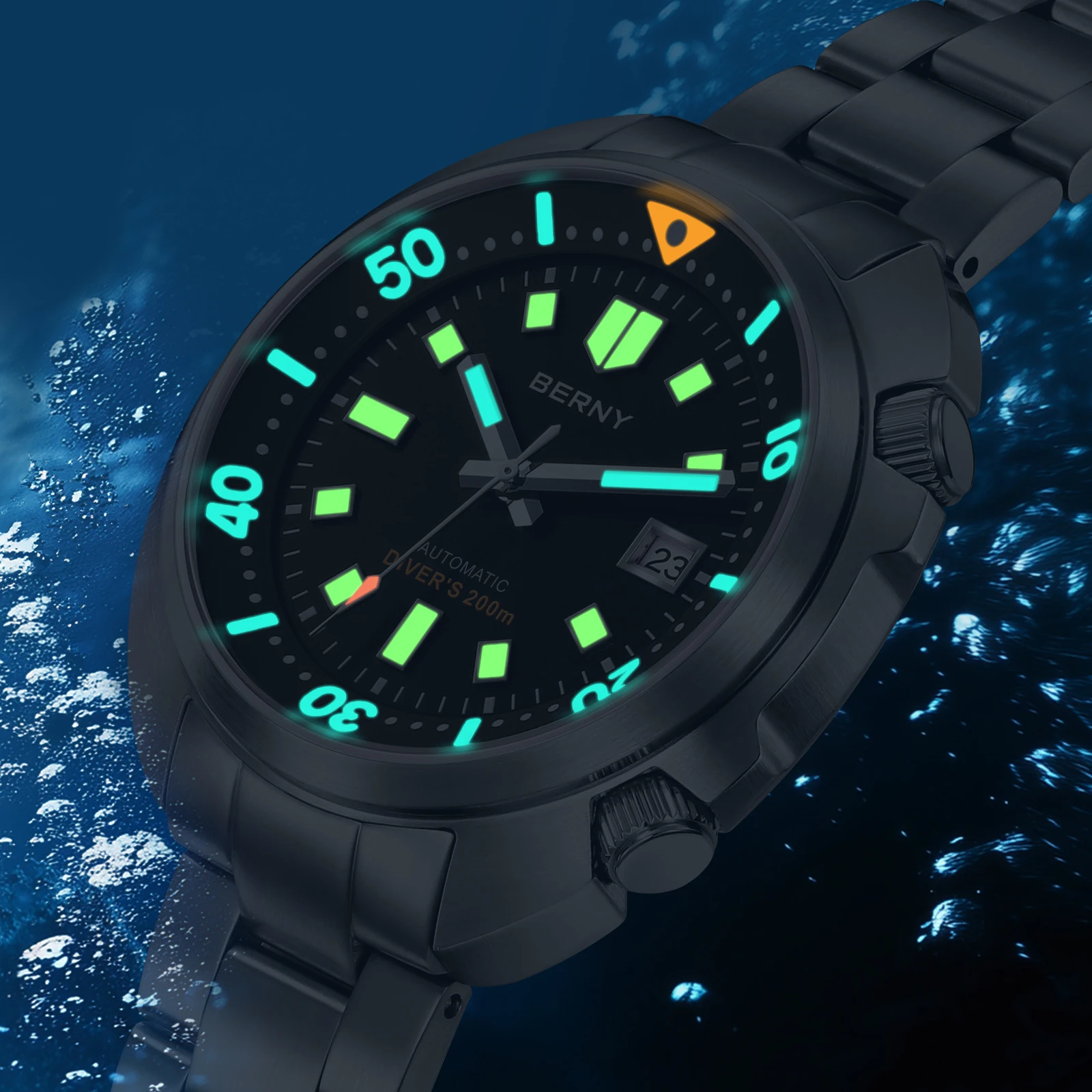 BERNY Otomatik Çift Taçlı Dalg - Diver Watch 300M incelemesi ve fiyatı