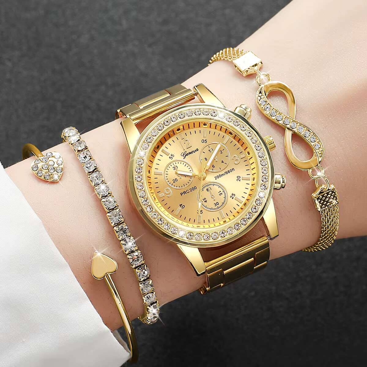 4 adet/takım lüks taklidi kadı - Luxury Watch Kit incelemesi ve fiyatı