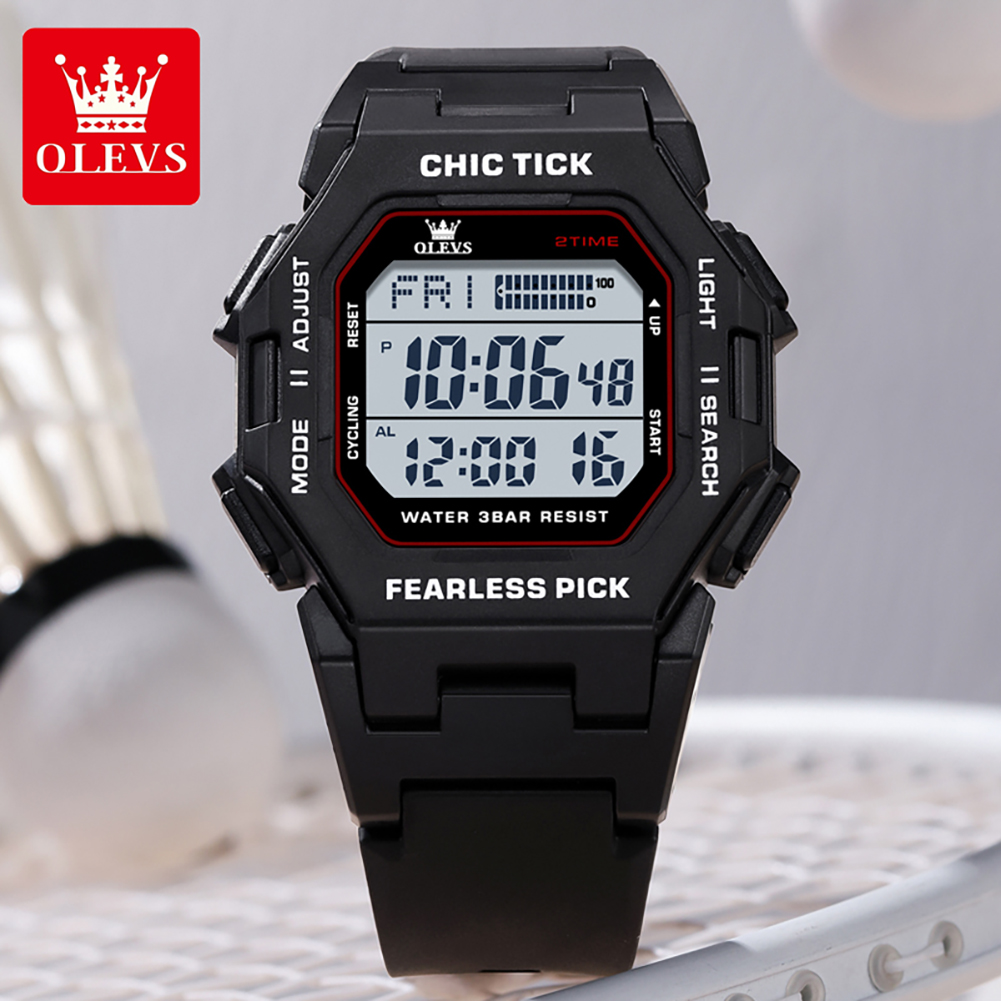 OLEVS 1119 Erkek Elektronik Sa - Luxury Watch With Rubber Strap incelemesi ve fiyatı