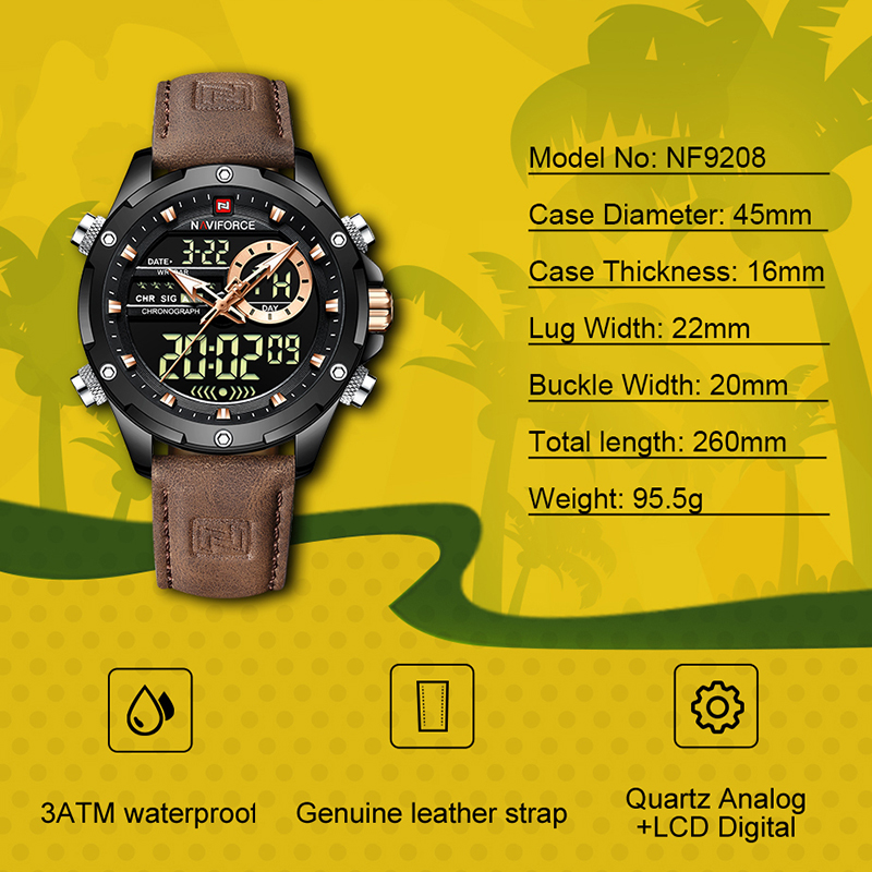 Yeni NAVIFORCE Erkek Saatler K - Luxury Watch Zone incelemesi ve fiyatı