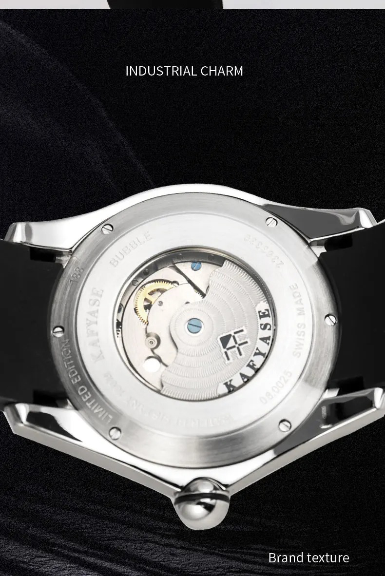 KAFYASE Erkekler Otomatik İzle - Luxury Watch With Rubber Strap incelemesi ve fiyatı